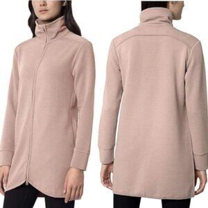 Mondetta Performance Gear MPG Women’s Mauve Ottoman Zip-Up Long Jacket, Large